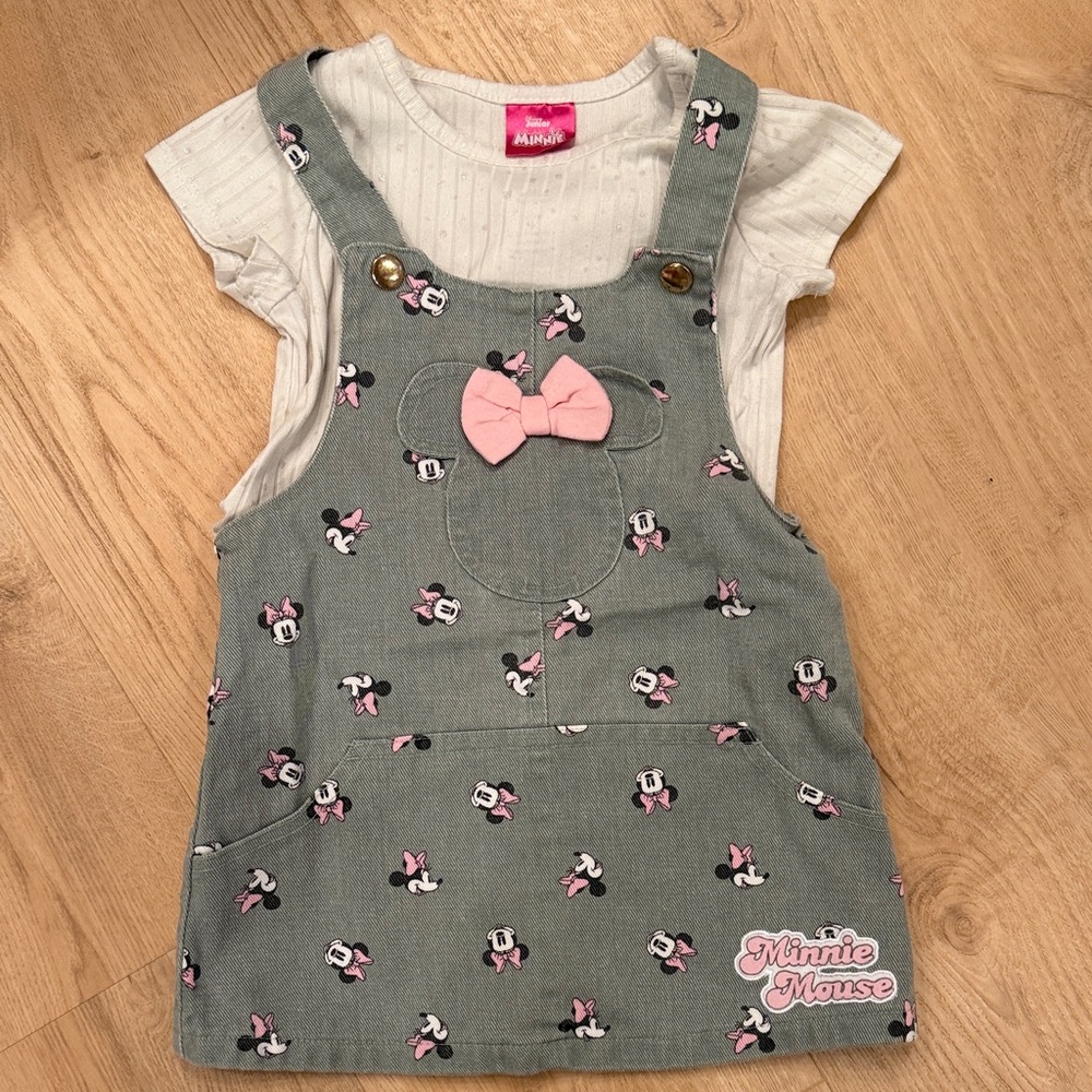 Disney Minnie Mouse Green and Pink Jumper Dress